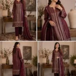Chiffon embroidery 3 pcs suit